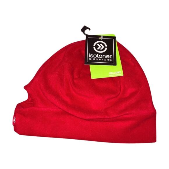 Isotoner Signature Red Ponytail Opening Cap Size OS - Picture 1 of 3